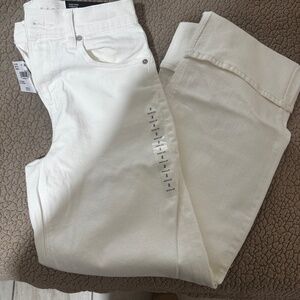 American Eagle Straight Leg White Jeans